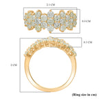 9K Yellow Gold SGL Certified Natural Yellow Diamond (I2-I3) Cluster Ring 1.50 Ct.