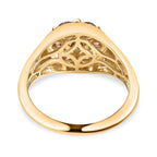 9K Yellow Gold SGL Certified Natural Champagne Diamond Ring 1.00 Ct