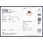 9K Yellow Gold SGL Certified Natural Champagne Diamond Ring 1.00 Ct