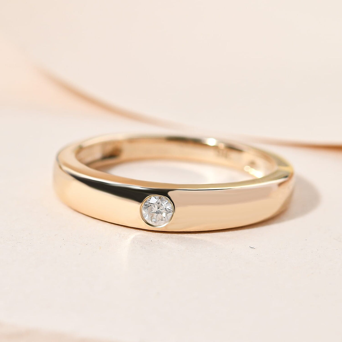 9K Yellow Gold I3-G-H Diamond Band Ring 8847237 2