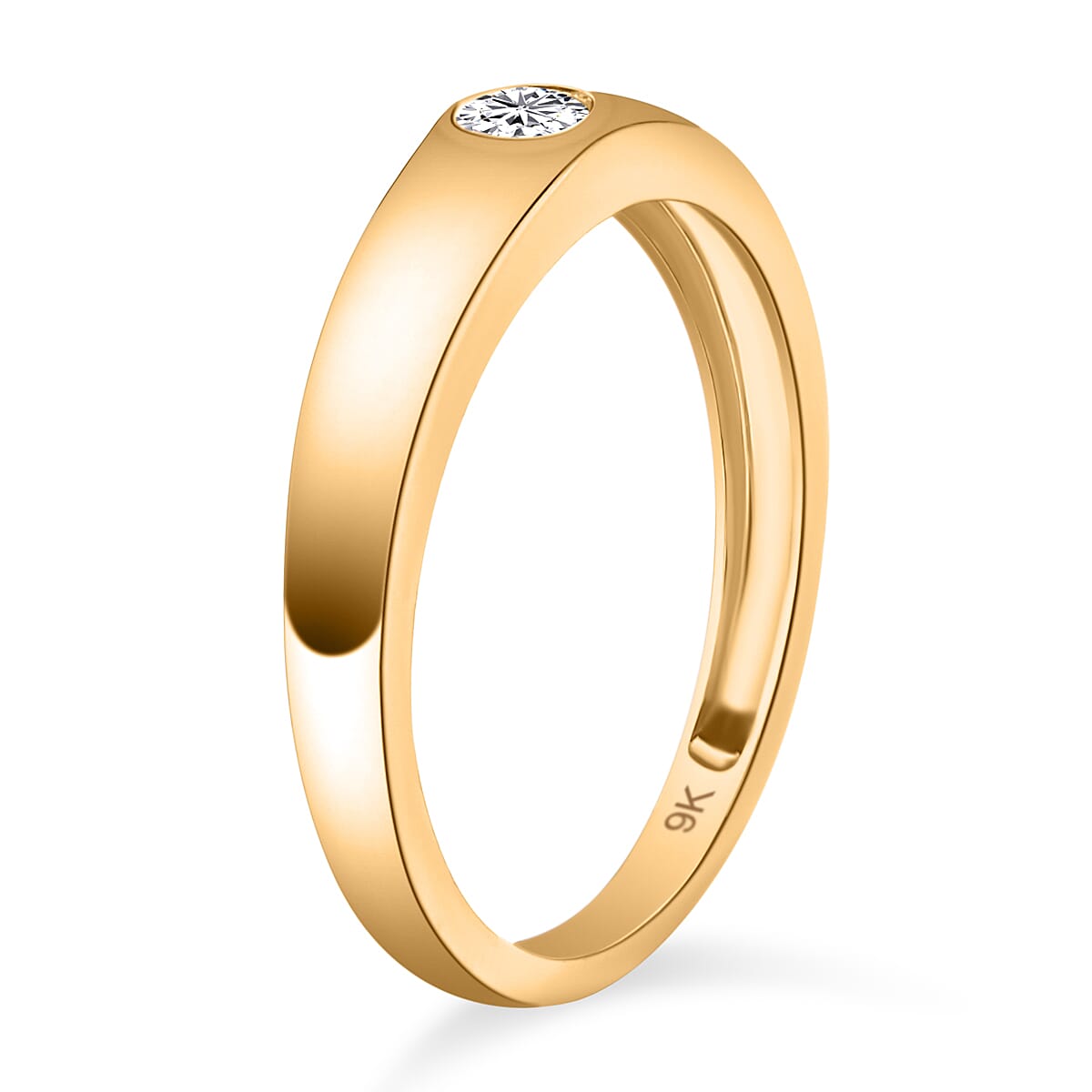 9K Yellow Gold I3-G-H Diamond Band Ring 8847237 4
