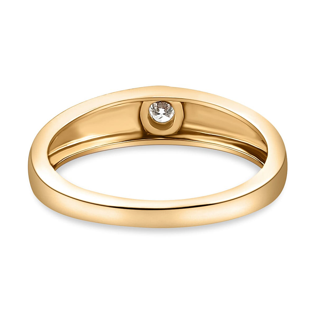 9K Yellow Gold Diamond Band Ring
