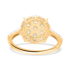 The Rare Find - Yellow Diamond Ring in 9K Yellow Gold with White Diamonds  (1.00 CT)- Limited Stock