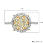 The Rare Find - Yellow Diamond Ring in 9K Yellow Gold with White Diamonds  (1.00 CT)- Limited Stock