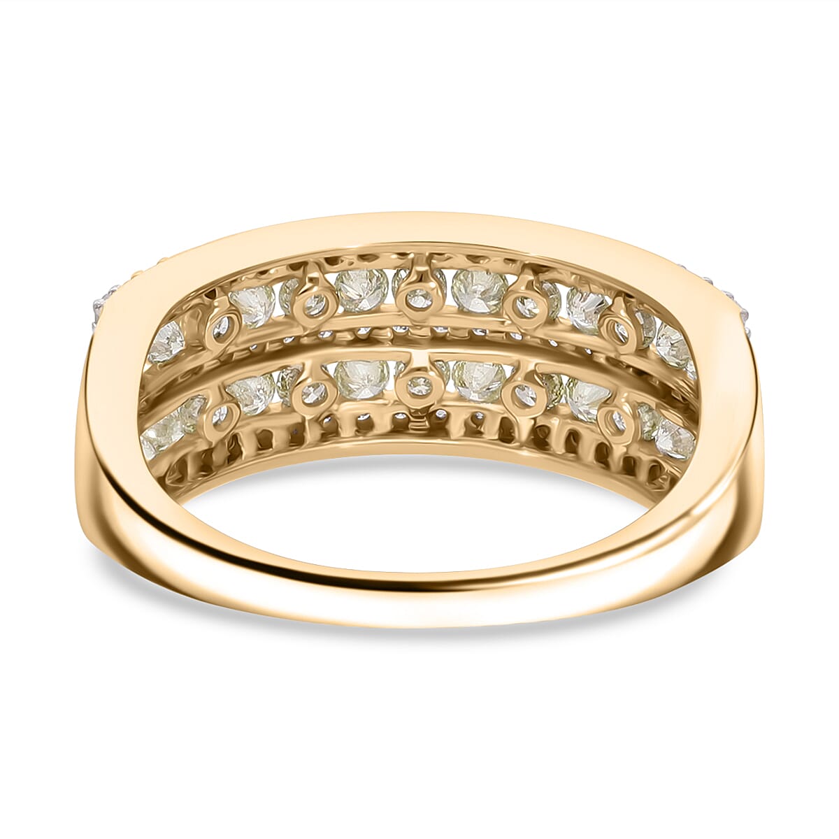 SGL Certified Natural Yellow Diamond and White Diamond Ring in 9K Yellow and White Gold 1.01 Ct. 8074938 8