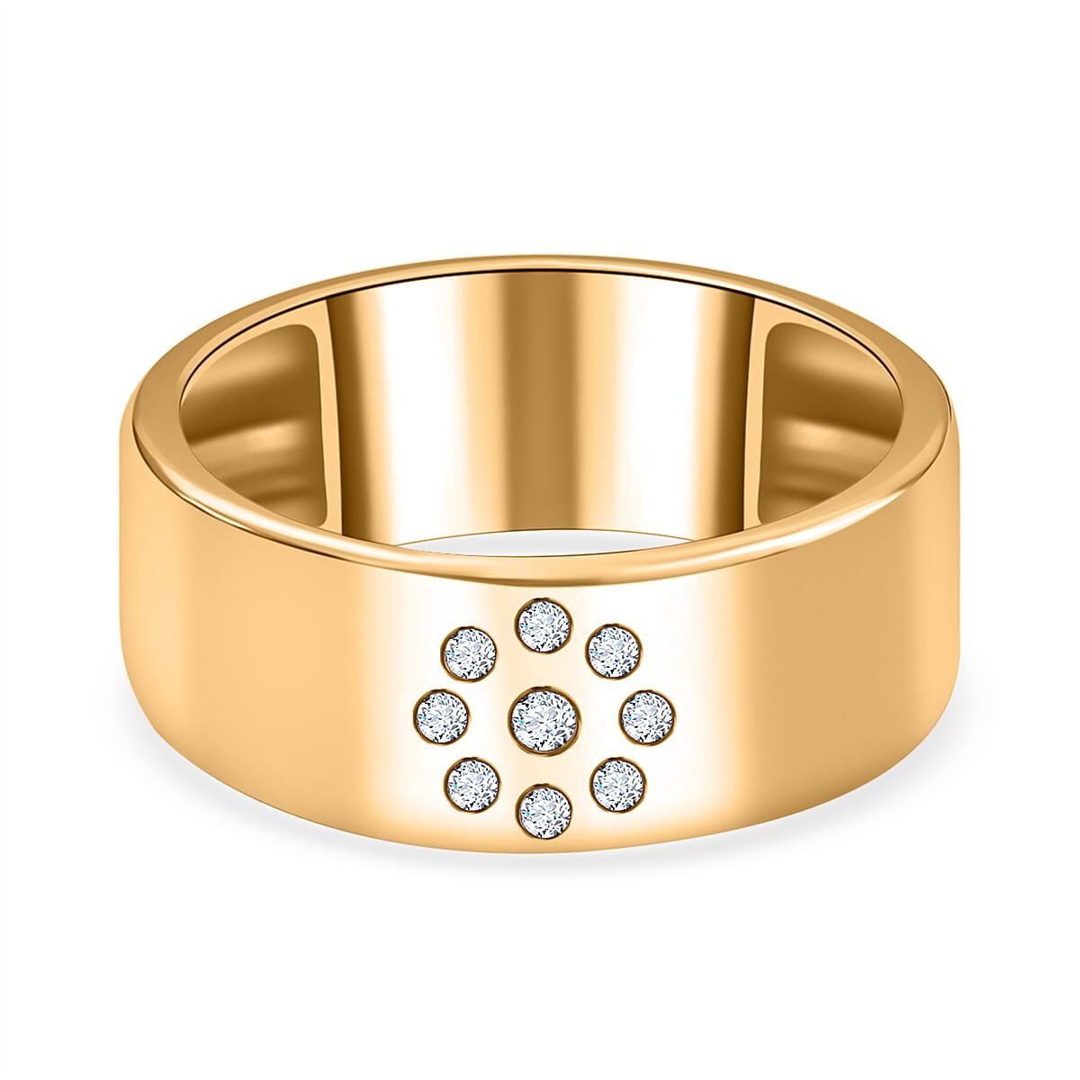 9K Yellow Gold SGL Certified Diamond Band Ring 7647075 0
