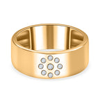 9K Yellow Gold SGL Certified Diamond Band Ring