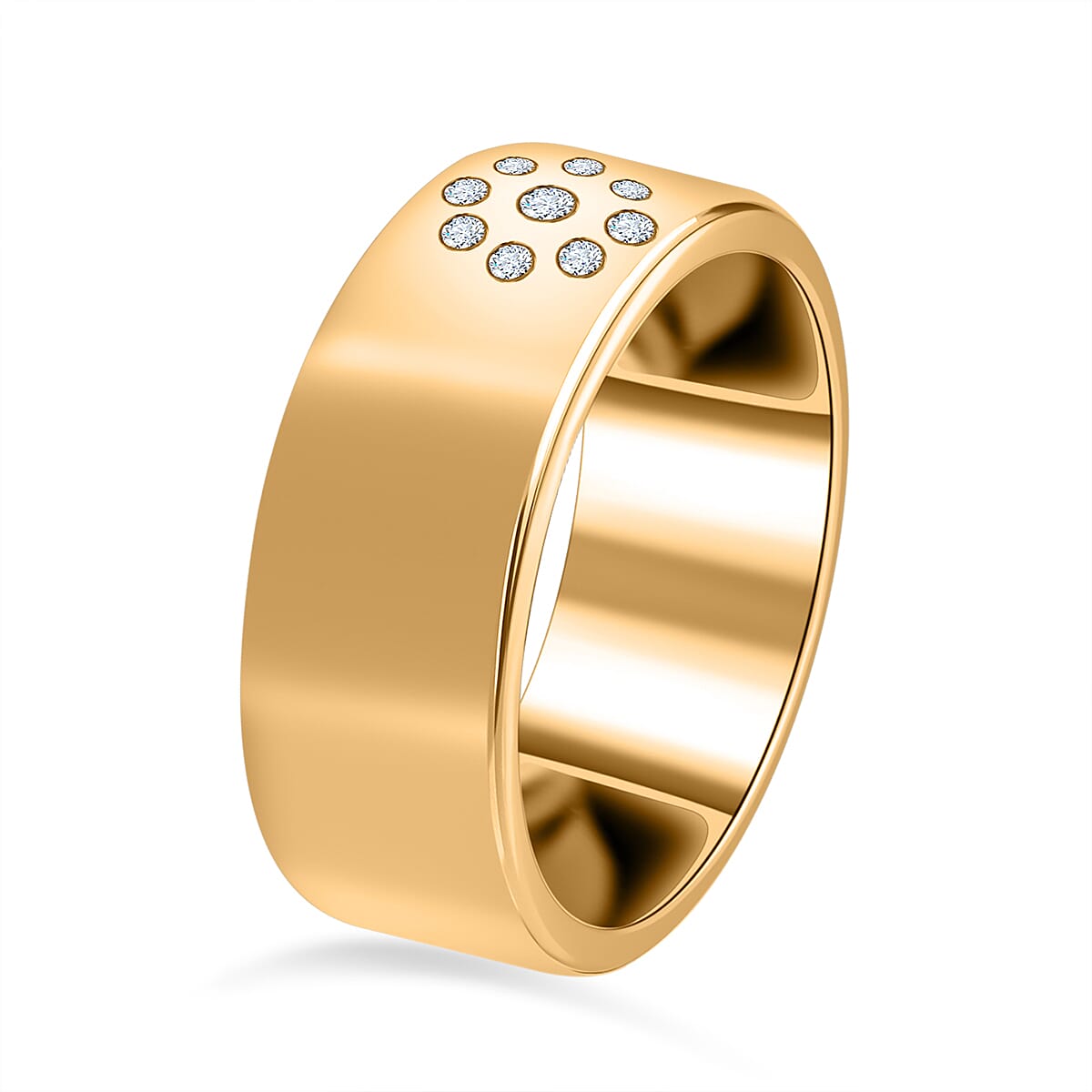 9K Yellow Gold SGL Certified Diamond Band Ring 7647075 3
