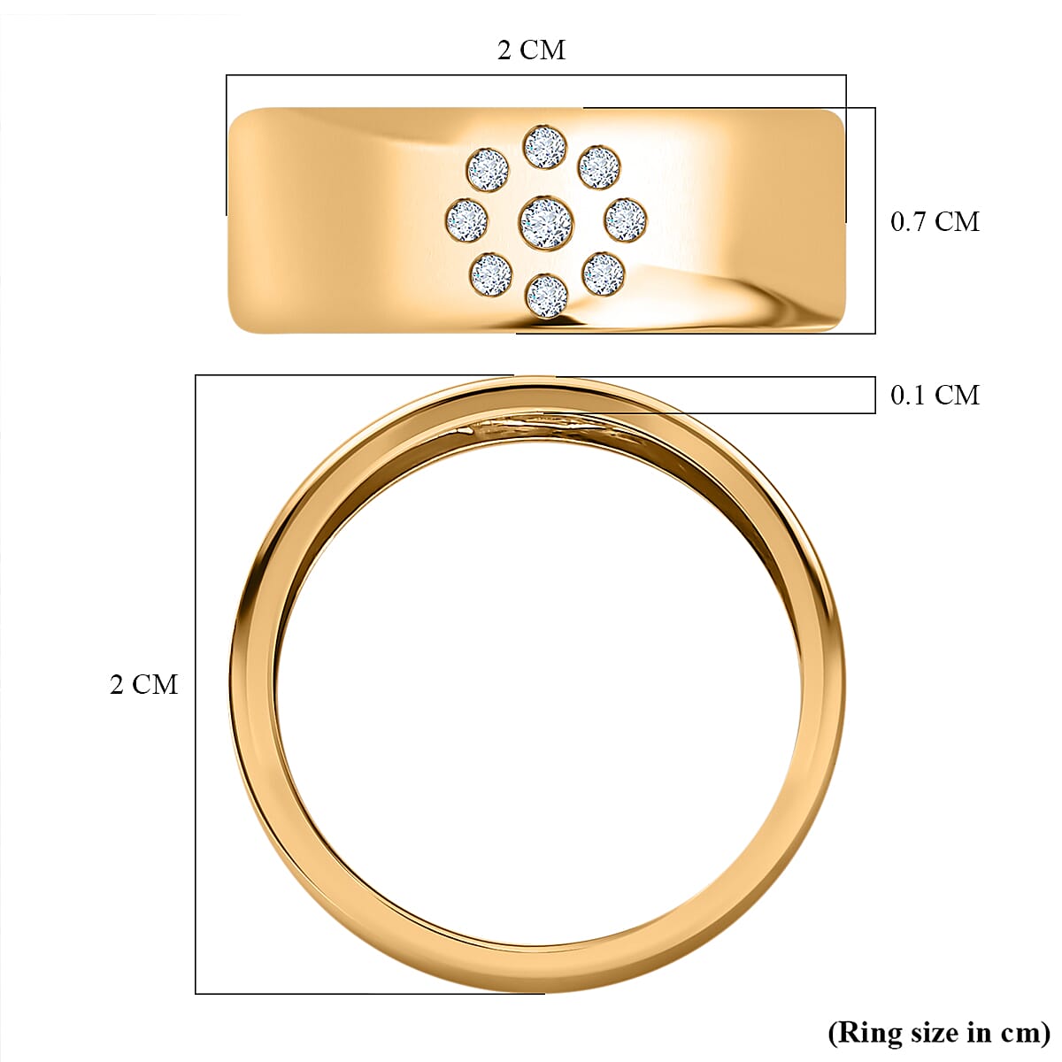 9K Yellow Gold SGL Certified Diamond Band Ring 7647075 5