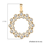Designer Inspired- 9K Yellow Gold Diamond Bubble Circle Pendant 0.5 ct