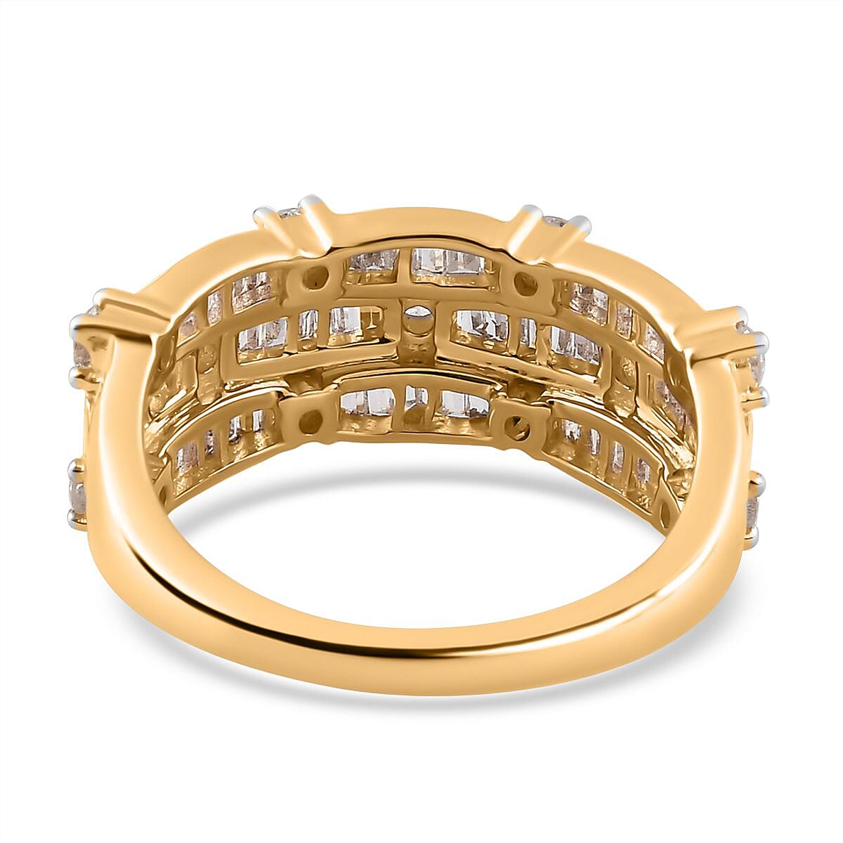 9K Yellow Gold White Diamond I3 Cluster Ring, Gold Wt. 3.85 Gms  0.979  Ct. 7647088 4