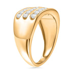 9K Yellow Gold SGL Certified GH Natural Diamond  Ring 1.01 Ct.