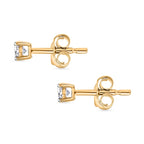 9K Yellow Gold Natural White Diamond Earring 0.25 Cts