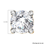 9K Yellow Gold Natural White Diamond Earring 0.25 Cts
