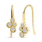 9K Yellow Gold SGL Certified Diamond Earrings 0.25 Ct.