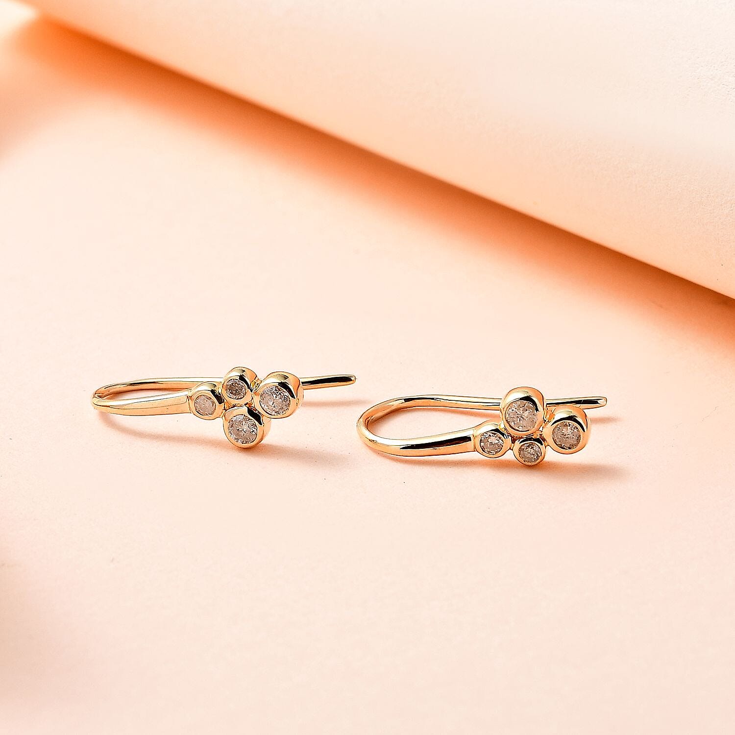 9K Yellow Gold SGL Certified Diamond Earrings 0.25 Ct. 7561587 2