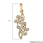 9K Yellow Gold SGL Certified White Diamond Fancy Pendant 0.08 Ct.