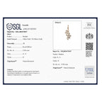 9K Yellow Gold SGL Certified White Diamond Fancy Pendant 0.08 Ct.