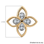 9K Yellow Gold SGL Certified Diamond Floral Pendant