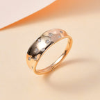 9K Yellow Gold Diamond Ring 0.11 Ct.
