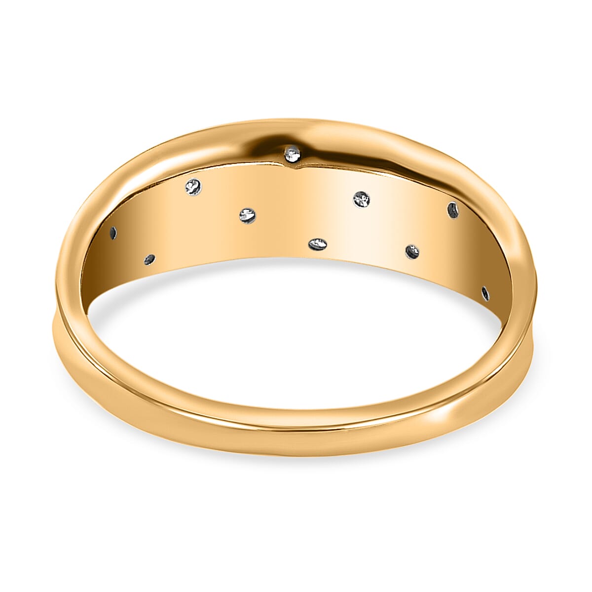 9K Yellow Gold Diamond Ring 0.11 Ct. 7645397 4