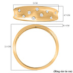 9K Yellow Gold Diamond Ring 0.11 Ct.