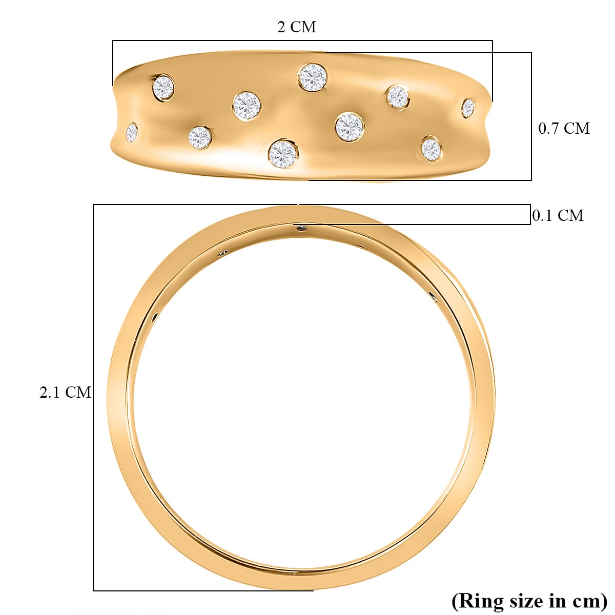 9K Yellow Gold Diamond Ring 0.11 Ct. 7645397 5
