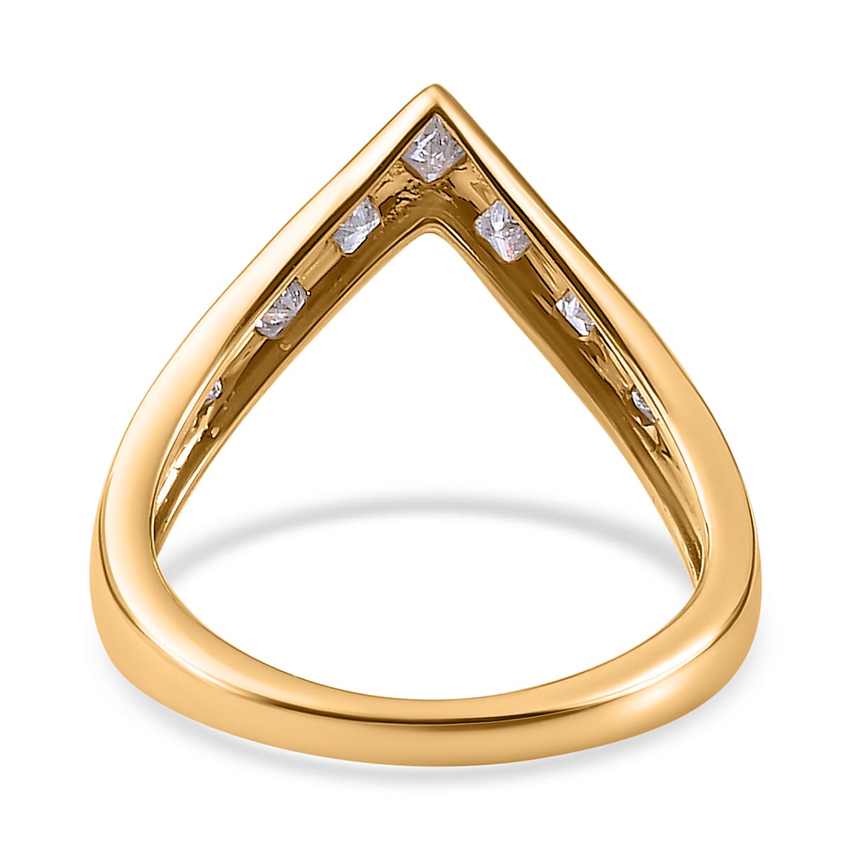 9K Yellow Gold SGL Certified Diamond Wishbone Ring 0.25 Ct. 7645373 4