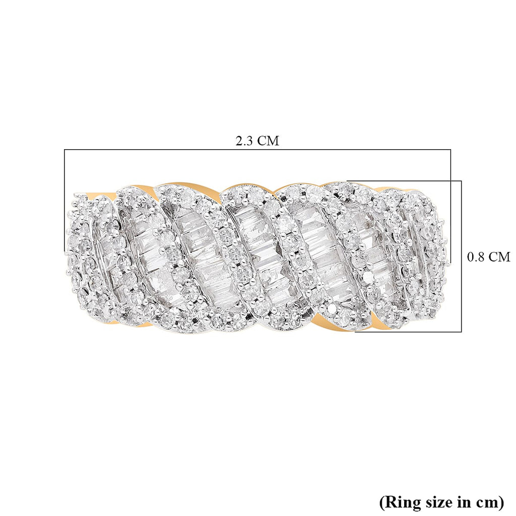 One Time Deal- 9K Yellow Gold Diamond (G-H) Ring 1.00 Ct