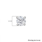 9K Yellow Gold White Diamond Solitaire Stud 0.50 Ct