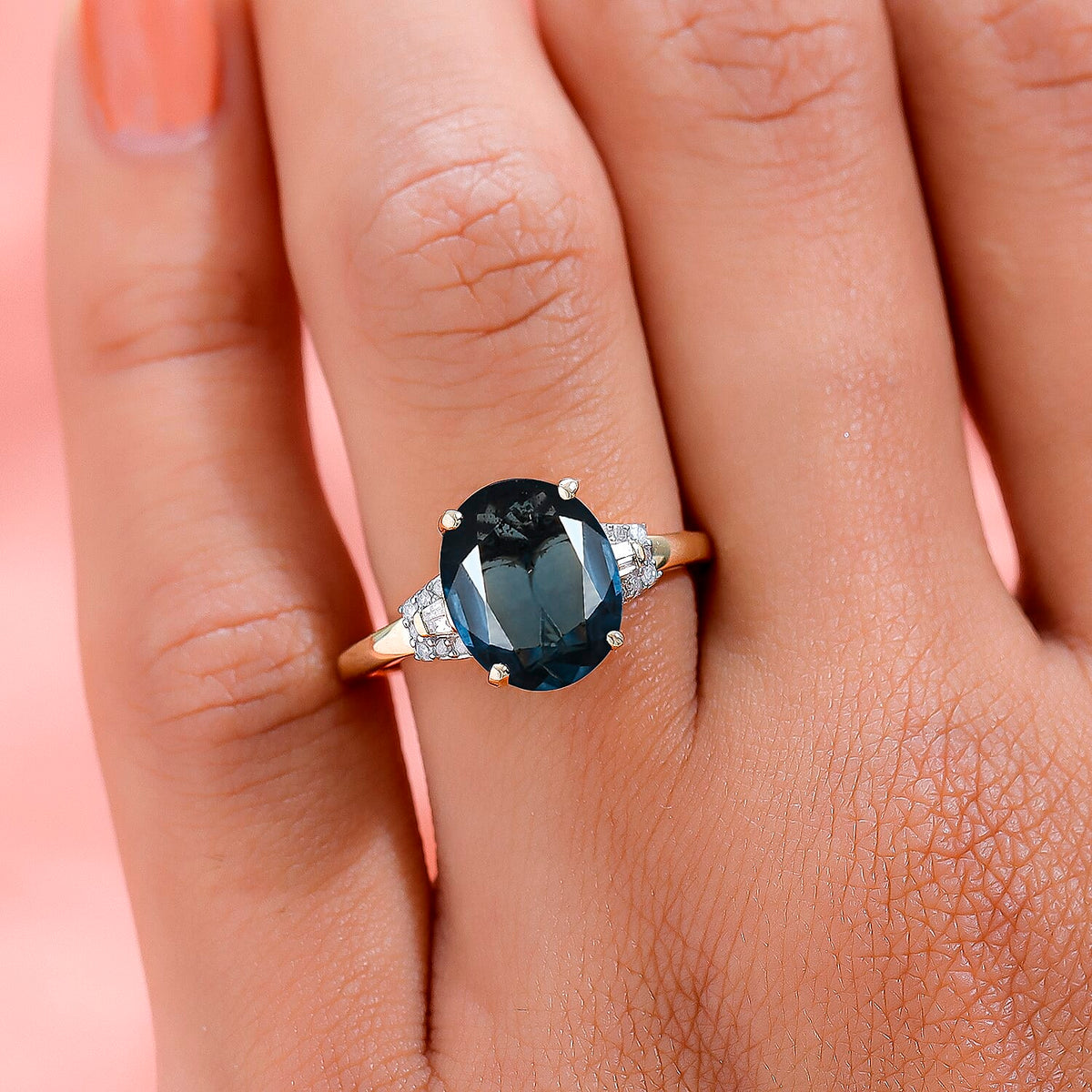 9K Yellow Gold Indigo Kyanite and Diamond Ring 4.39 Ct. 8858455 3