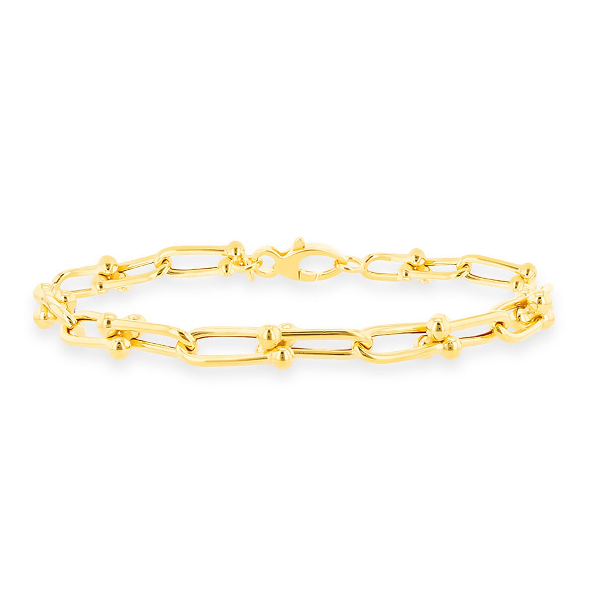 Hatton Garden Closeout Deal - 9K Yellow Gold Industrial Bracelet (Size - 7.5) with Lobster Clasp, Gold Wt.5.70 Gms. 8114945 0