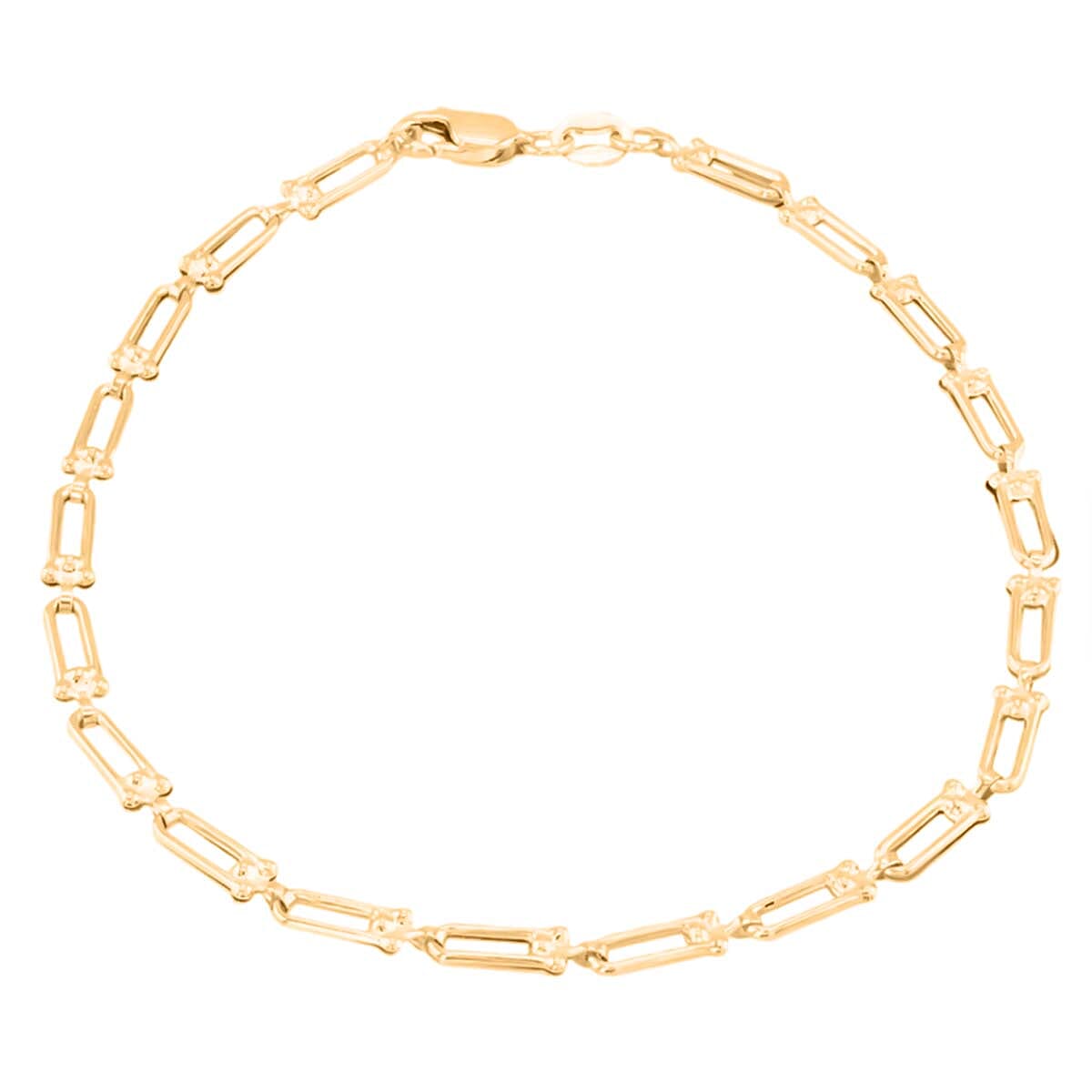 9K Yellow Gold Industrial Link Bracelet (Size - 7) with Lobster Clasp 8055263 0