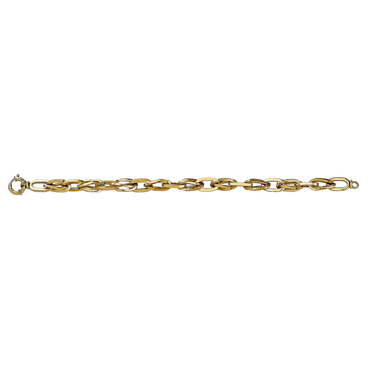 9K Yellow Gold Infinity Link Bracelet with Senorita Clasp (Size - 7.5) 7939305 1