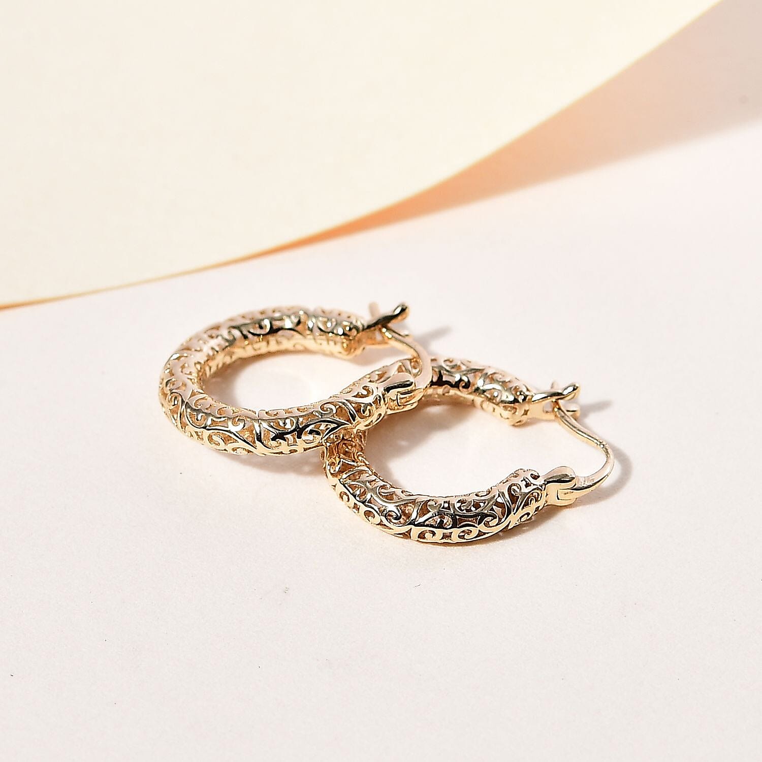 LUCY Q Collection - 9K Yellow Gold Air Hoop Earrings 7745171 1