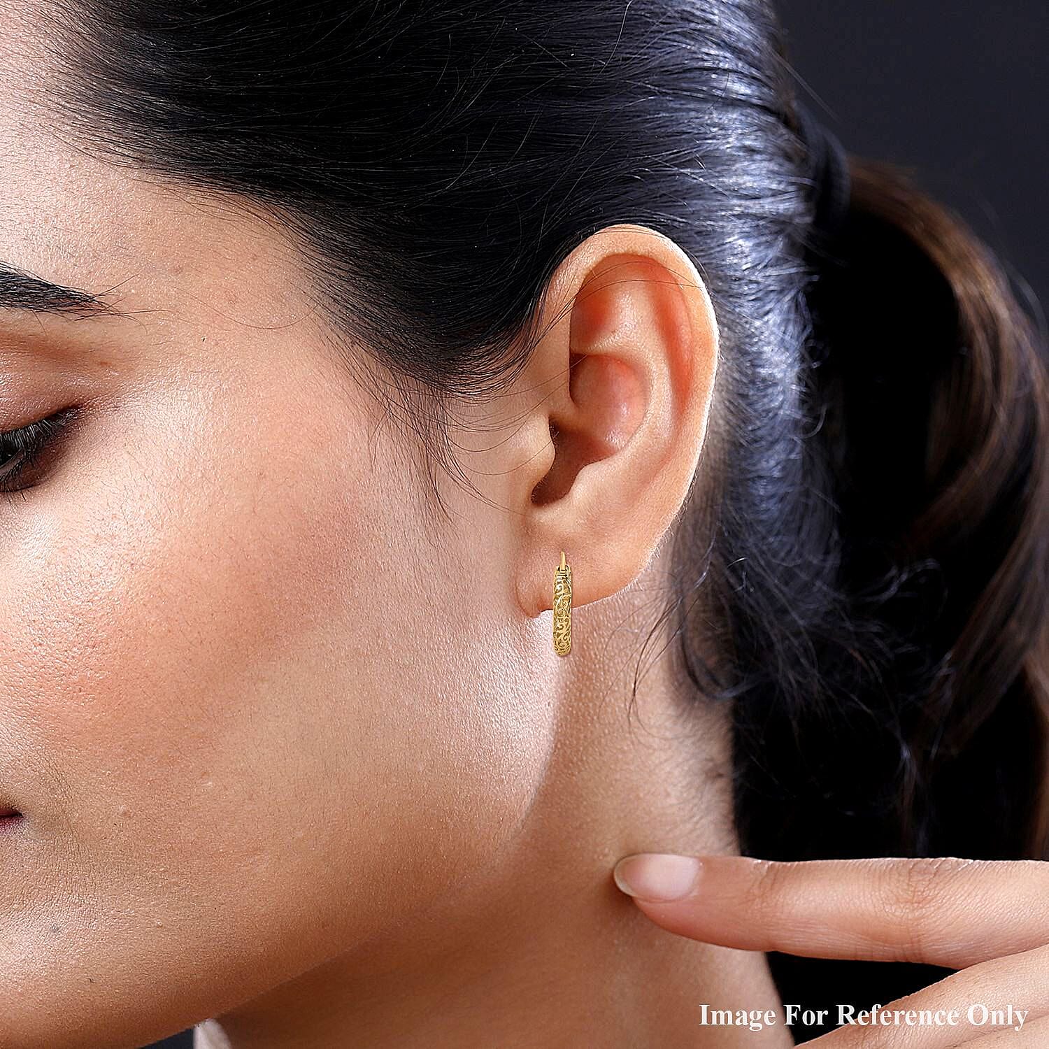 LUCY Q Collection - 9K Yellow Gold Air Hoop Earrings 7745171 2