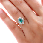 9K Yellow Gold Kagem Zambian Emerald and Diamond Ring 1.06 Ct.