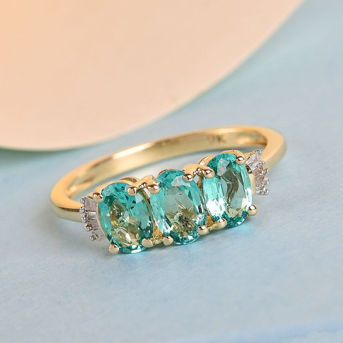9K Yellow Gold Kagem Zambian Emerald and Diamond Ring 1.26 Ct. 7013290 2