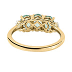 9K Yellow Gold Kagem Zambian Emerald and Diamond Ring 1.26 Ct.