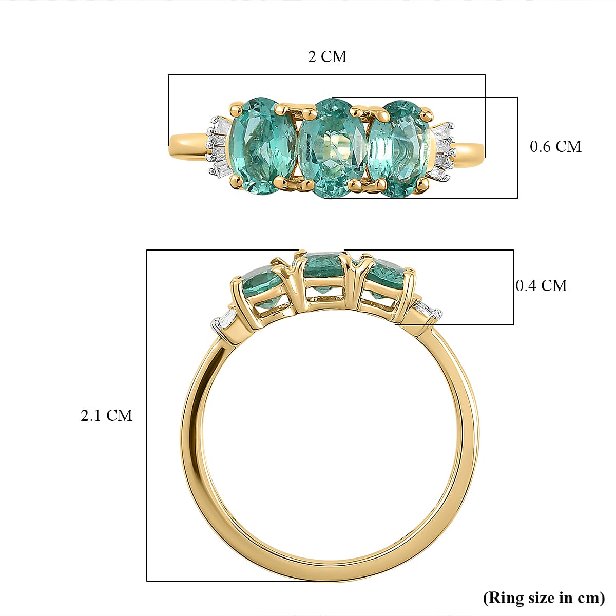 9K Yellow Gold Kagem Zambian Emerald and Diamond Ring 1.26 Ct. 7013290 6