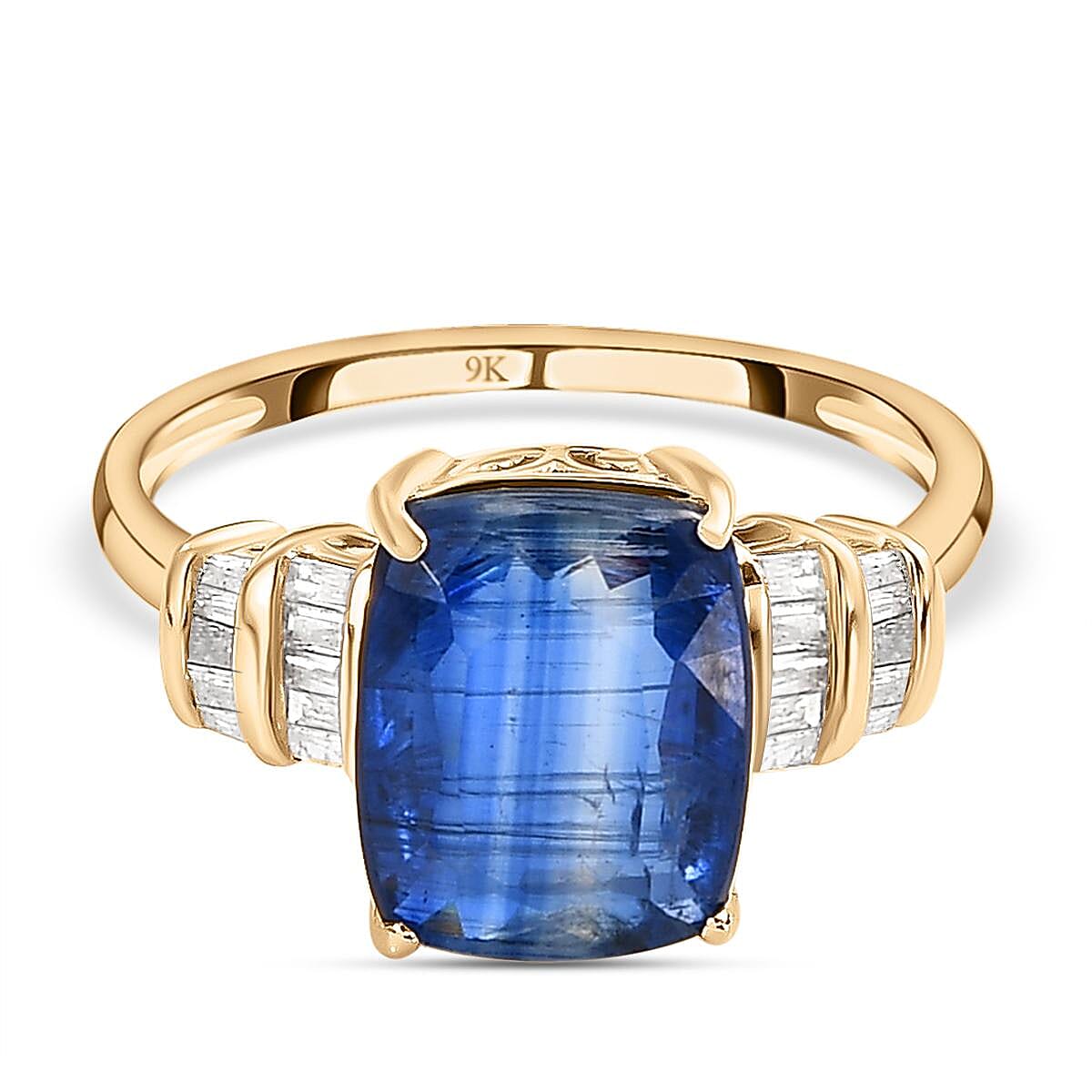 9K Yellow Gold Kashmir Kyanite and Diamond Ring 4.00 Ct. 8883857 0