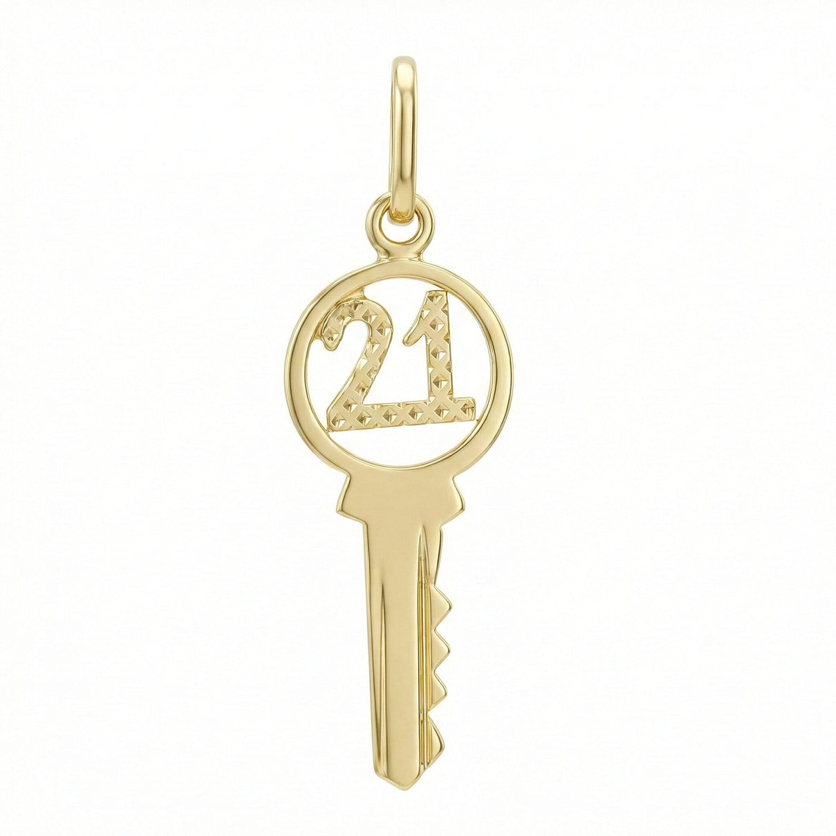 9K Yellow Gold Key Pendant 7711399 0