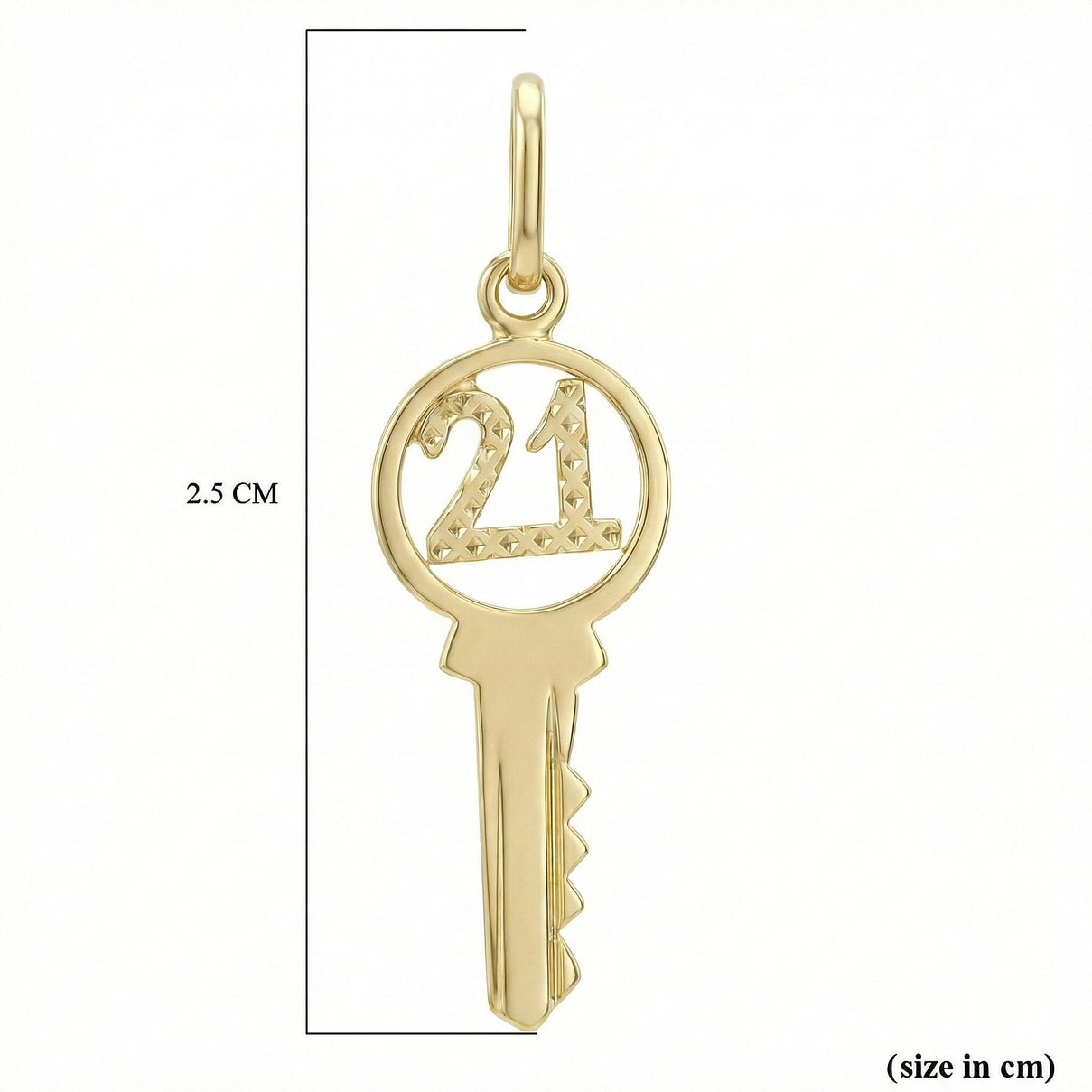 9K Yellow Gold Key Pendant 7711399 7