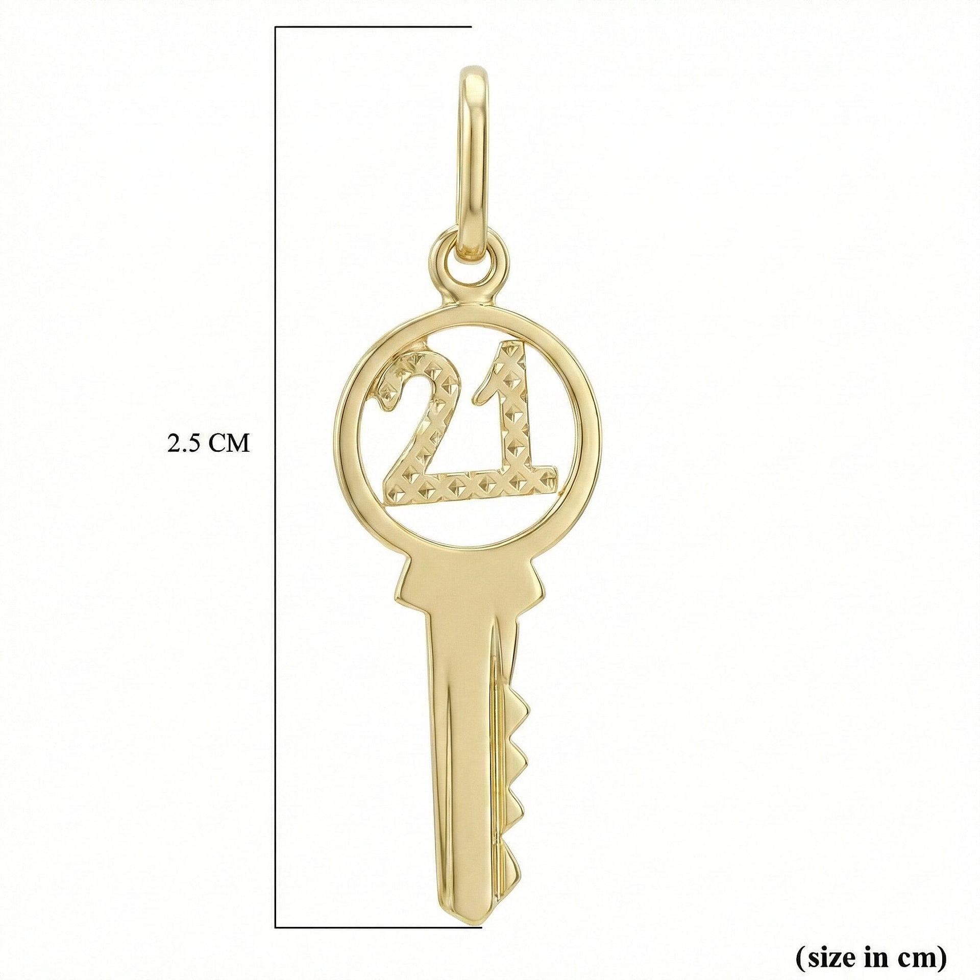 9K Yellow Gold Key Pendant 7711399 7