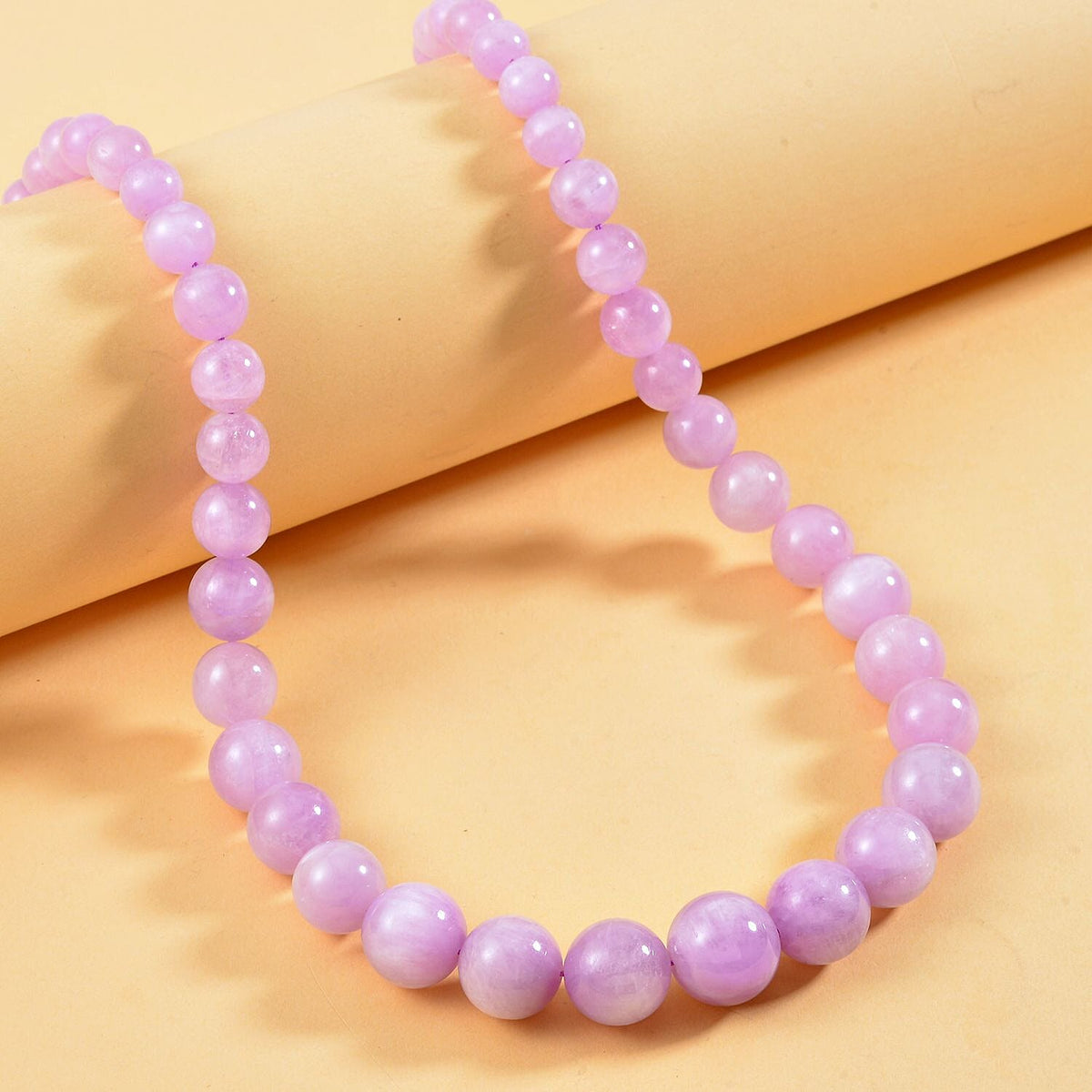 9K Yellow Gold AAA Kunzite Beads Necklace (Size - 20) 434.25 Ct. 7556821 1