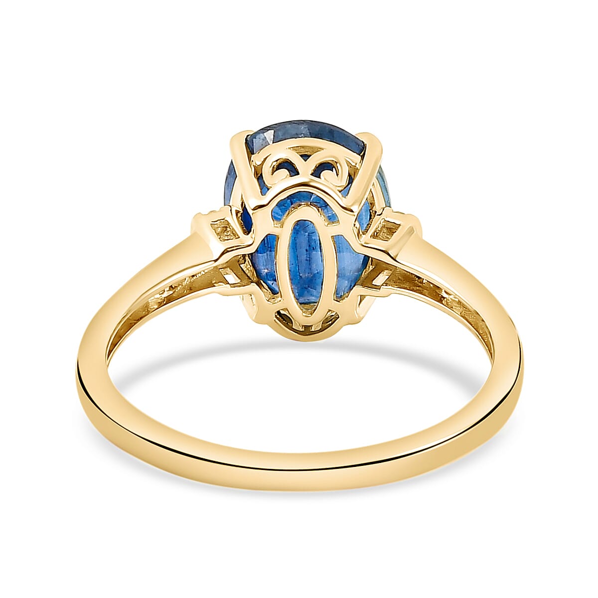 9K Yellow Gold Kyanite Ring with Diamond 3.40 Ct. 8847139 5