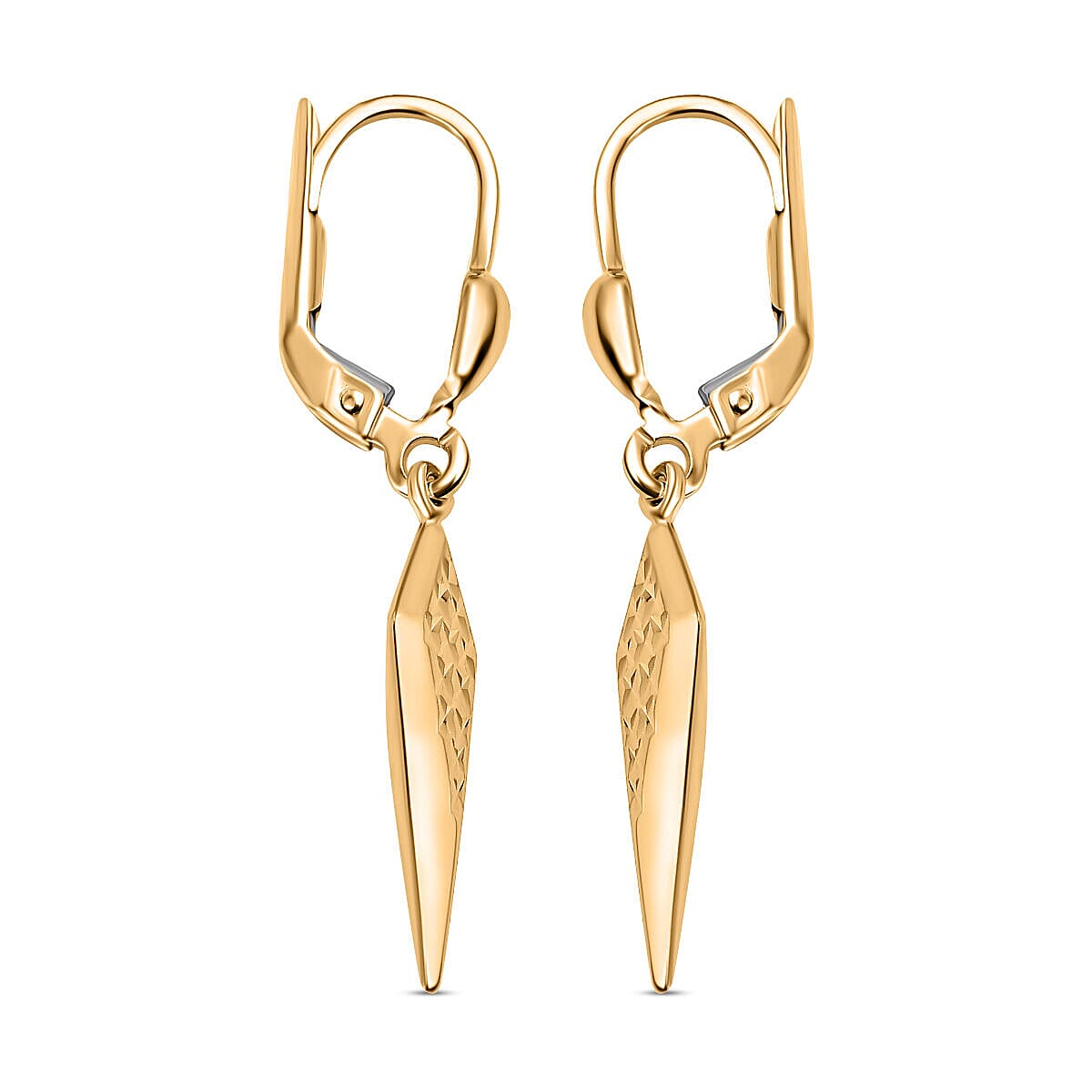 9K Yellow Gold Drop Earrings 7383939 3