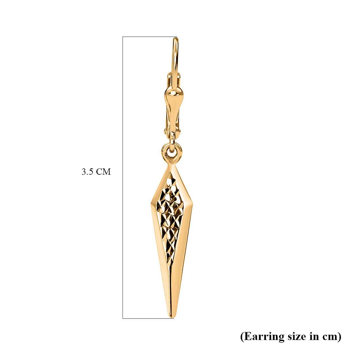 9K Yellow Gold Drop Earrings 7383939 4