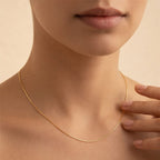9K Yellow Gold Mini Round Snake Chain 18 Inch