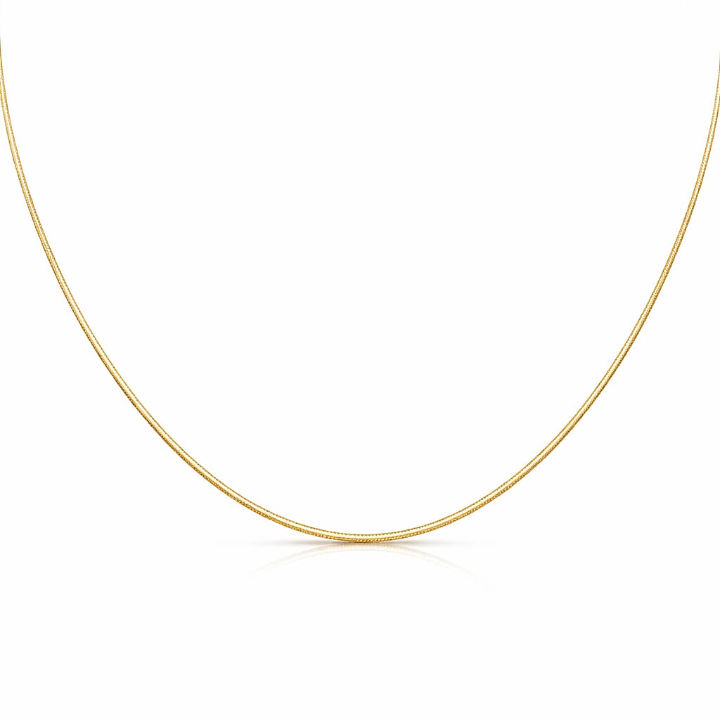9K Yellow Gold Mini Round Snake Chain 18 Inch 7078102 4